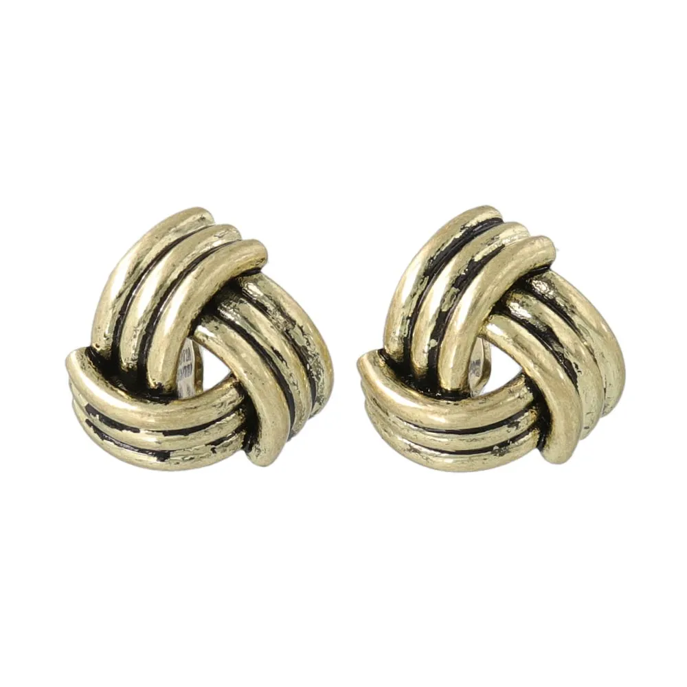 Multi Ridged Titanium Earrings