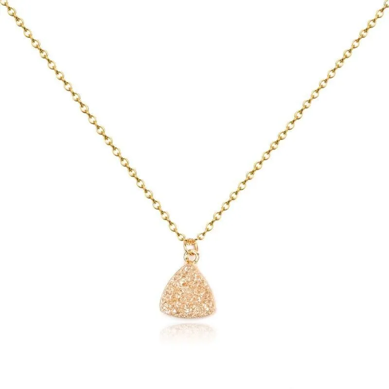 Necklaces Charm Jewelry Geometric Champagne Drusy Jewelry #NKS254