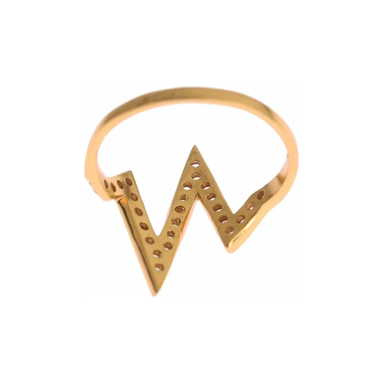 Nialaya Glamorous Gold Plated Sterling Silver Ring