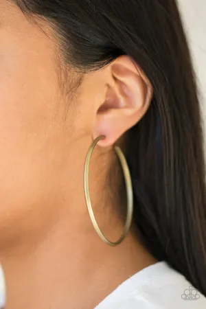 Paparazzi 5th Avenue Attitude Brass Hoop Earrings