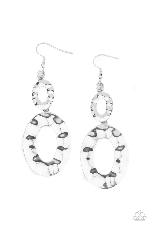 Paparazzi Earring ~ Bring On The Basics - Silver