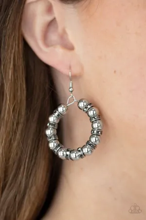 Paparazzi Earring ~ Cosmic Halo - Silver