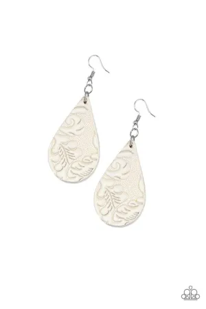 Paparazzi Earring ~ Feelin Groovy - White