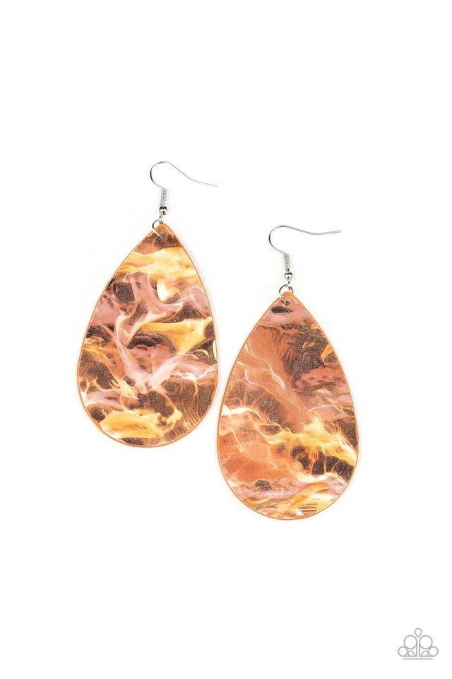 Paparazzi Earring ~ Mosaic Chic - Brown Multi