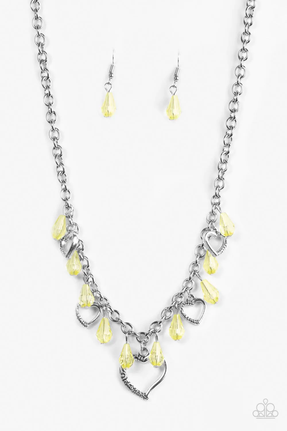 Paparazzi Necklace ~ Keep Me In Your Heart - Yellow