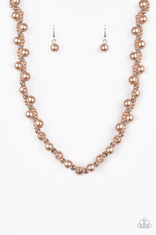 Paparazzi Necklace ~ Uptown Opulence - Brown