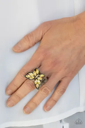 Paparazzi Ring ~ Fluttering Fashionista - Yellow