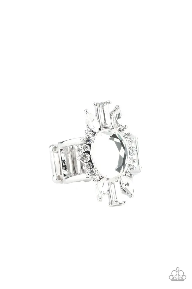 Paparazzi Ring ~ Icy Icon - White