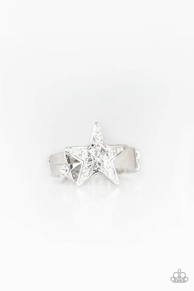 Paparazzi Ring ~ Star-Spangled Starlet - White