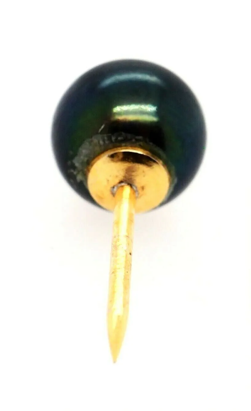 Pearl & Yellow Gold Plated Tie Pin/Tack