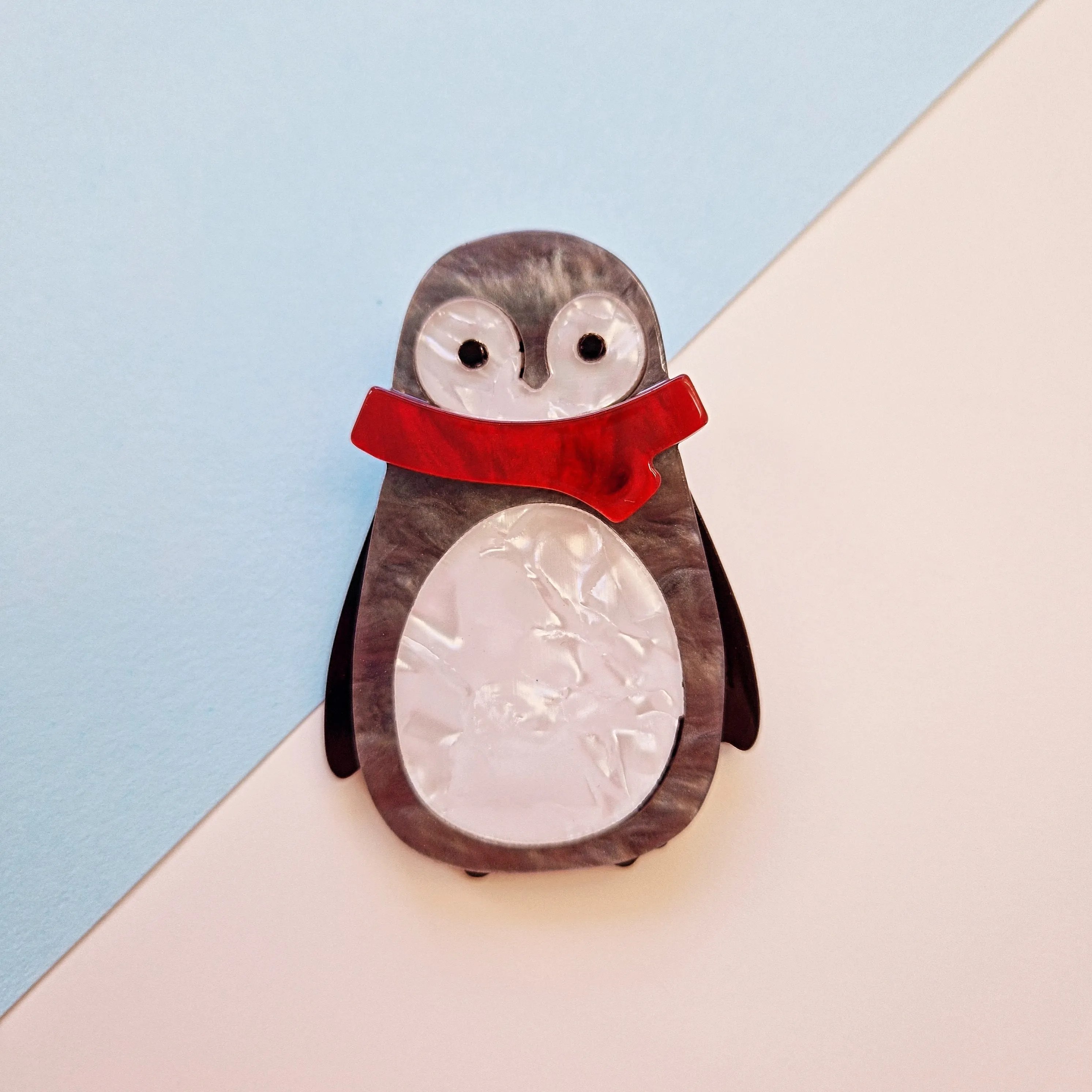 Penguin Handmade Acrylic Brooch