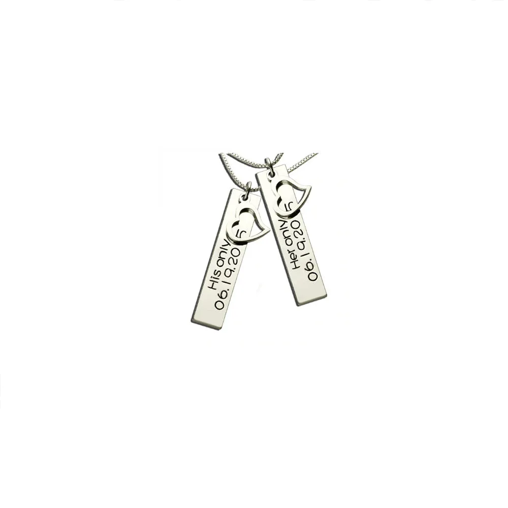 Personalized Special Date Necklaces For Couples