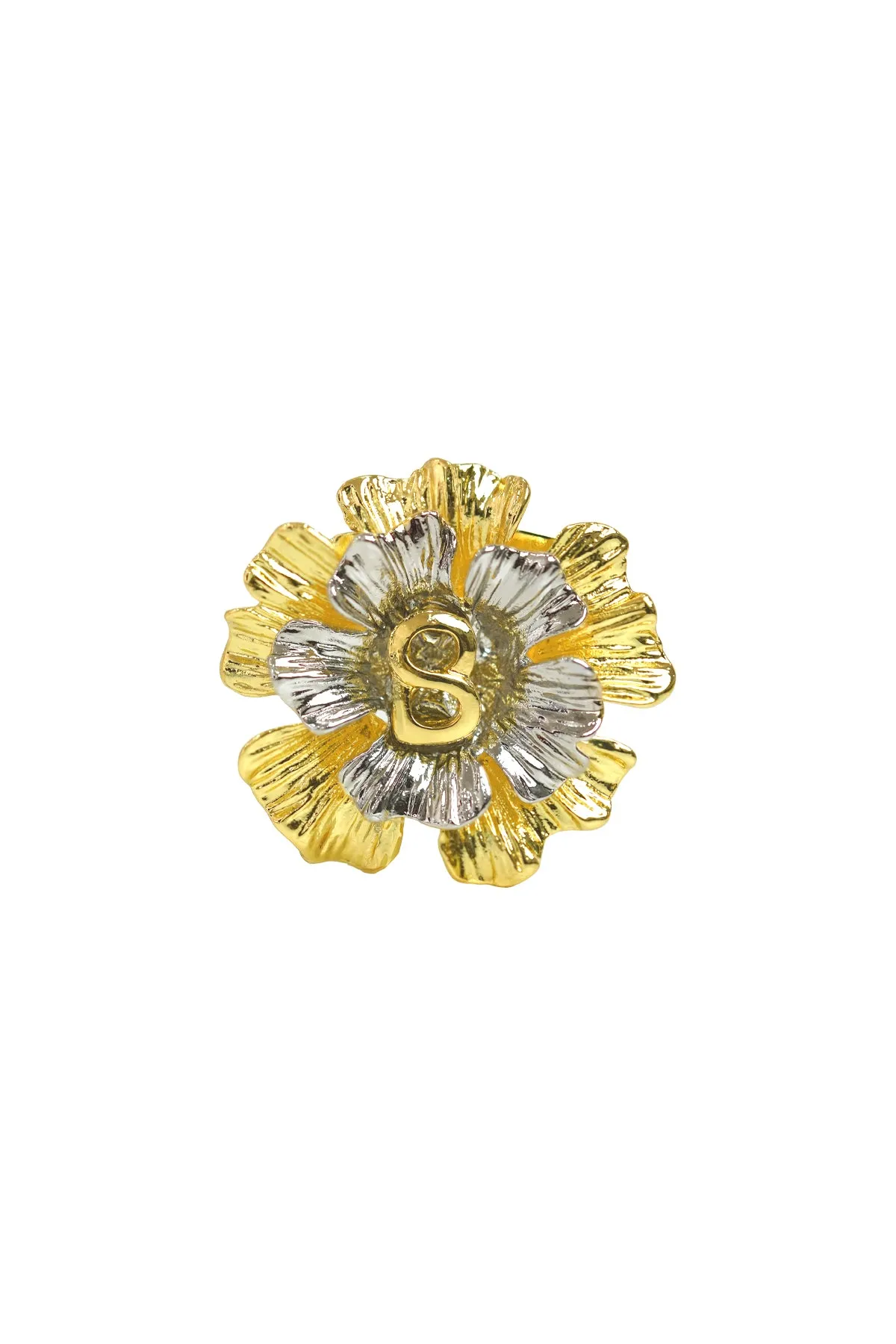 Poppy Little Brooch - Silver Gold