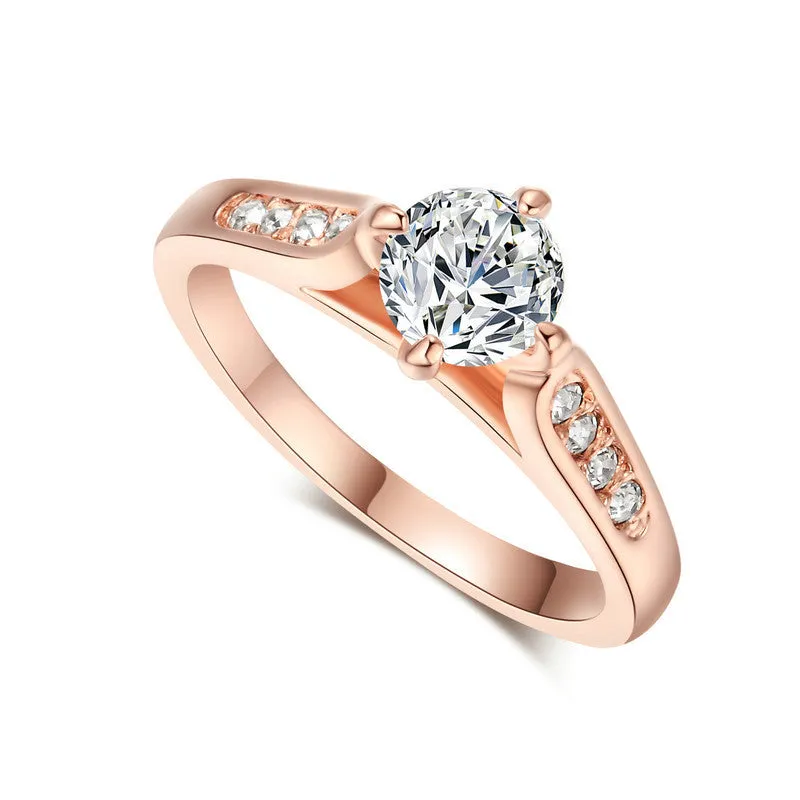 Rose Gold Engagement Plated Ring