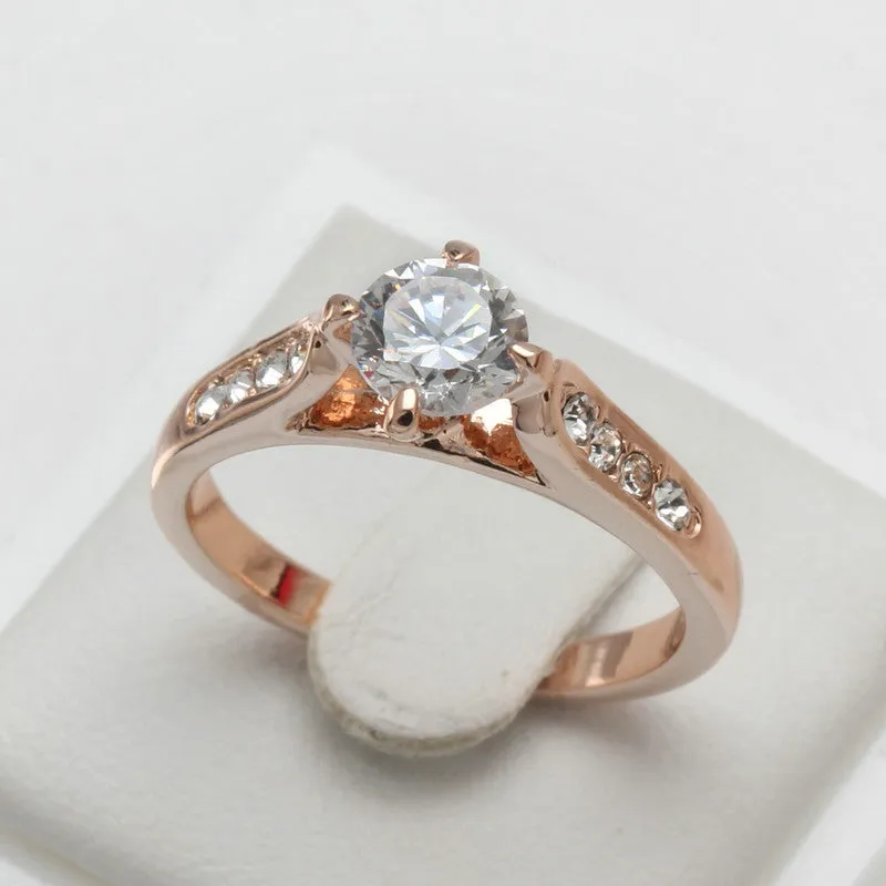 Rose Gold Engagement Plated Ring