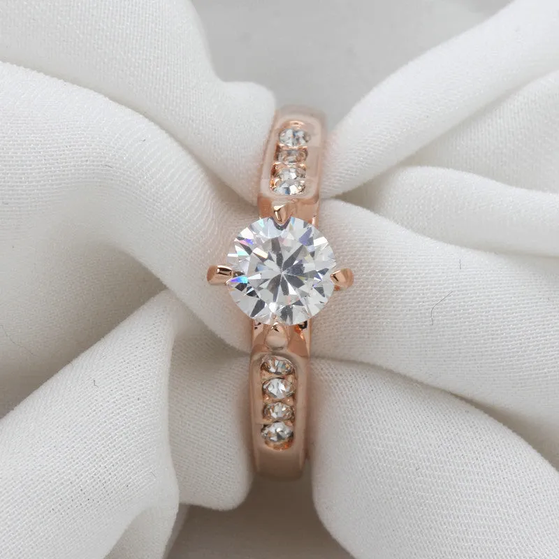 Rose Gold Engagement Plated Ring