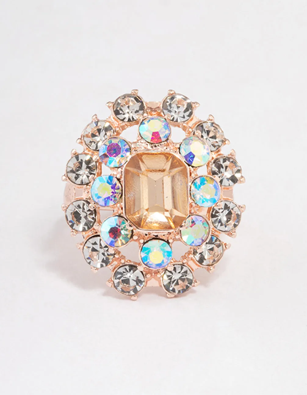 Rose Gold Luxe Crystal Ring