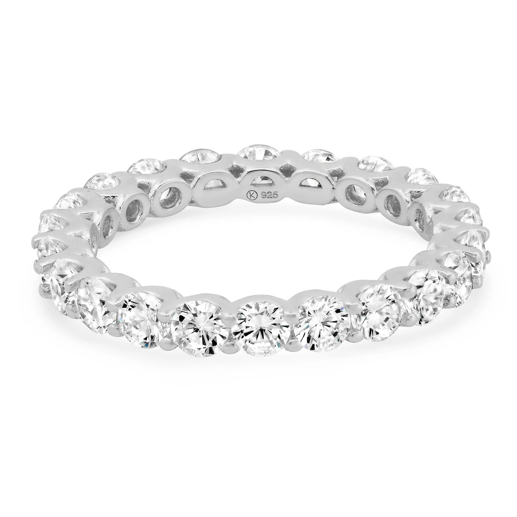 ROUND ETERNITY RING, SILVER