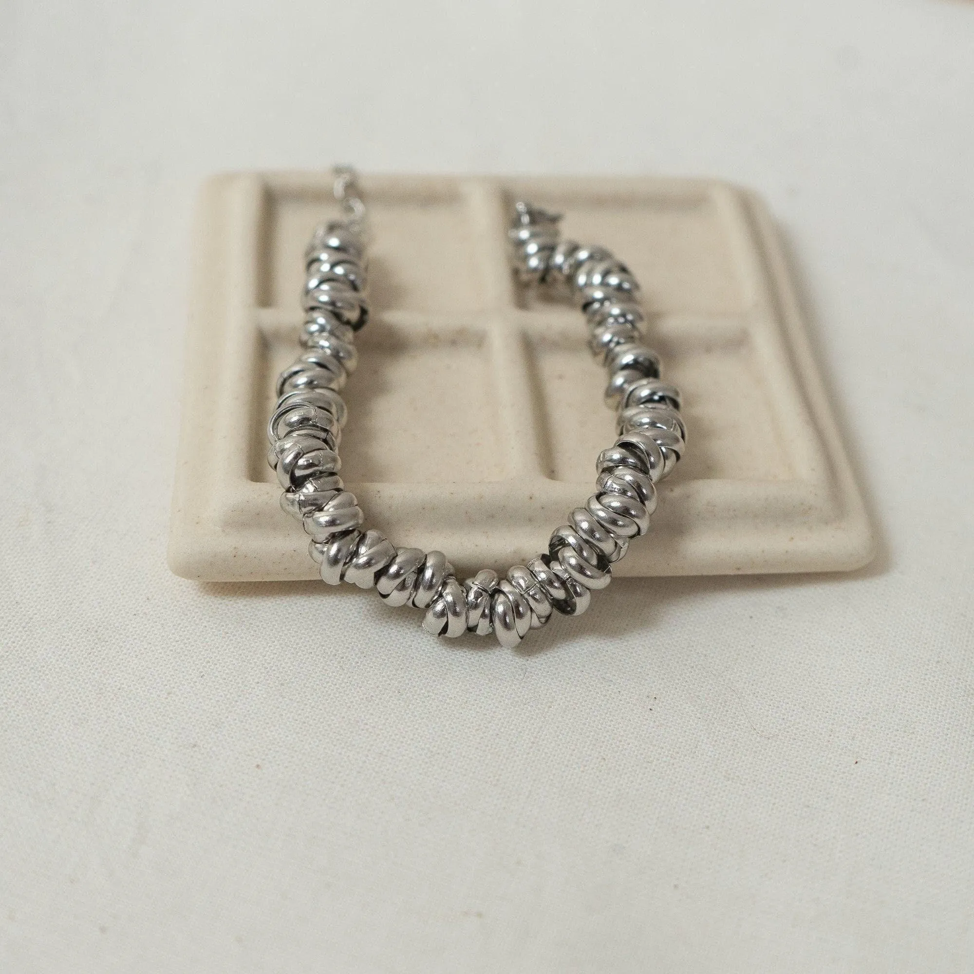 Silver Rings Chain Bracelet