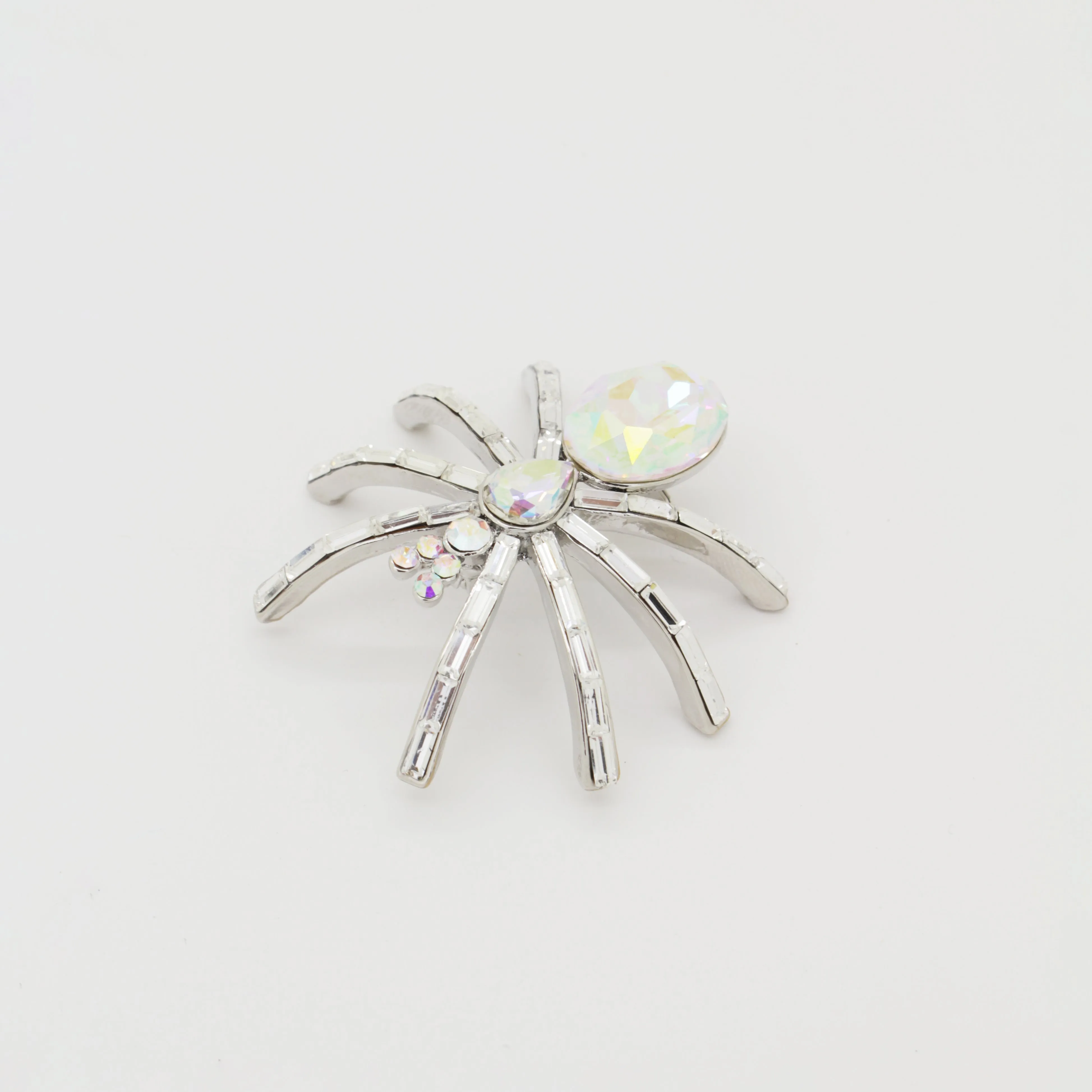 Small Baguette Crystal Spider Brooch