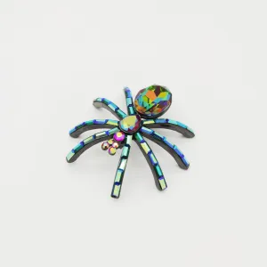 Small Baguette Crystal Spider Brooch