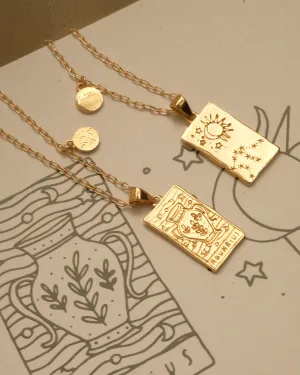 Solid Gold Custom Zodiac Necklace