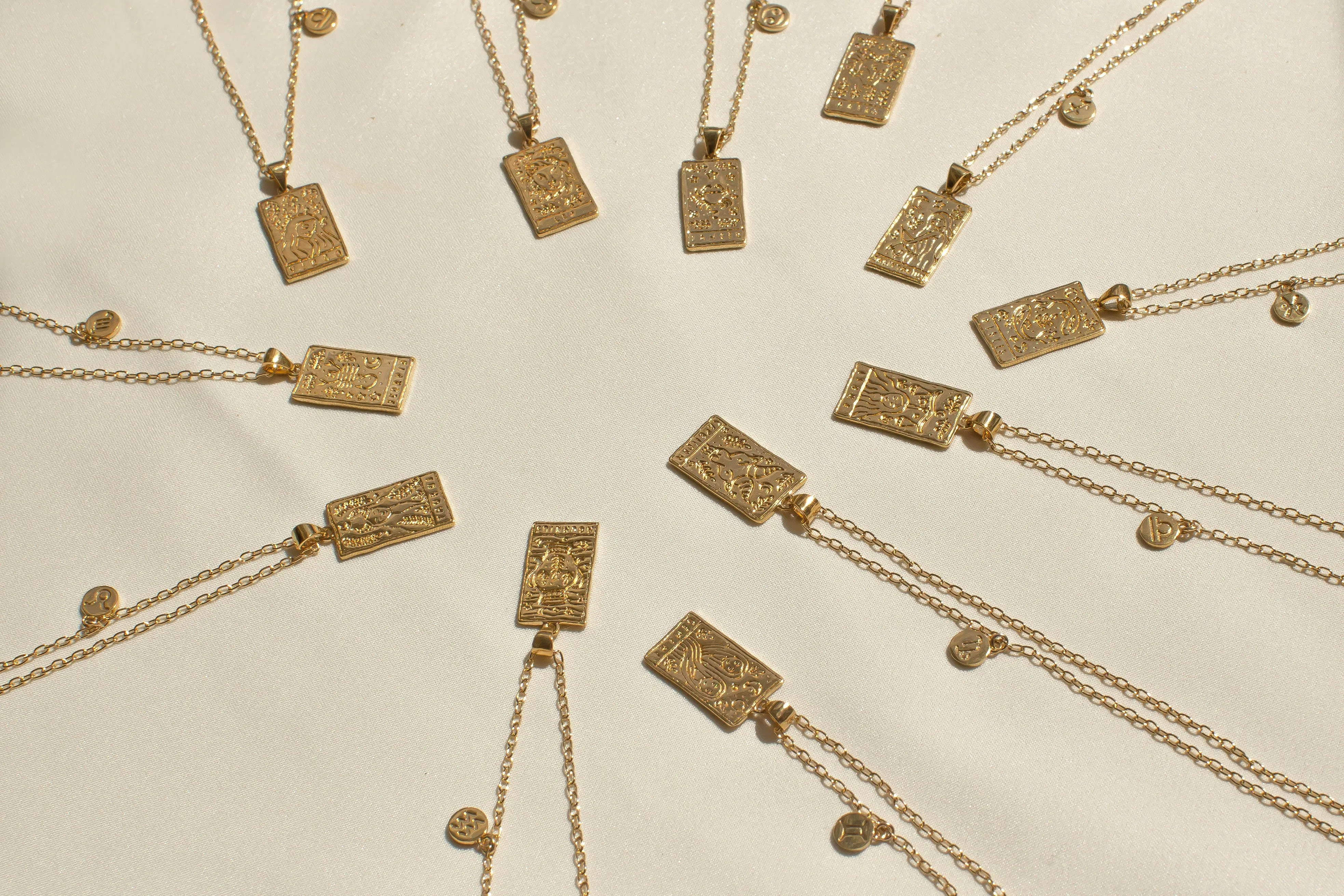 Solid Gold Custom Zodiac Necklace