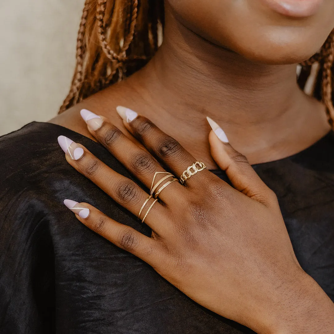 Solid Gold Interlock Ring