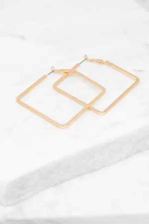 Squared Away Gold Earrings