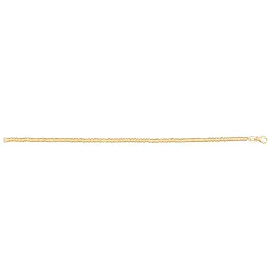 Sterling Silver Gold Plated 19cm Diamond Cut Ball Bracelet