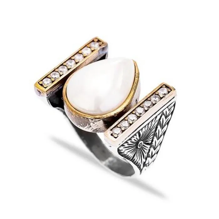 Sterling Silver Golden Goddess Ring