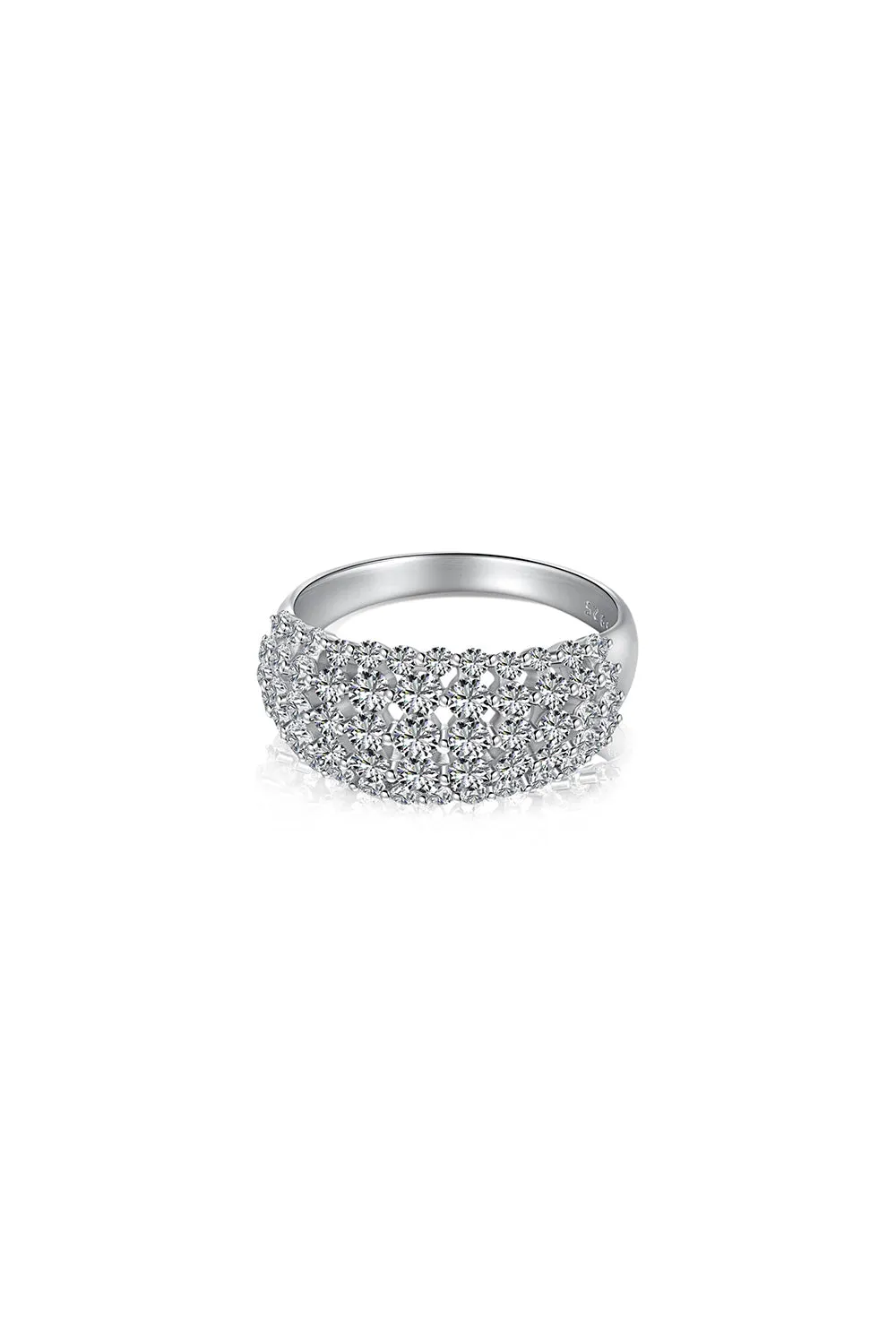 Sterling Silver White Zircon Band Ring