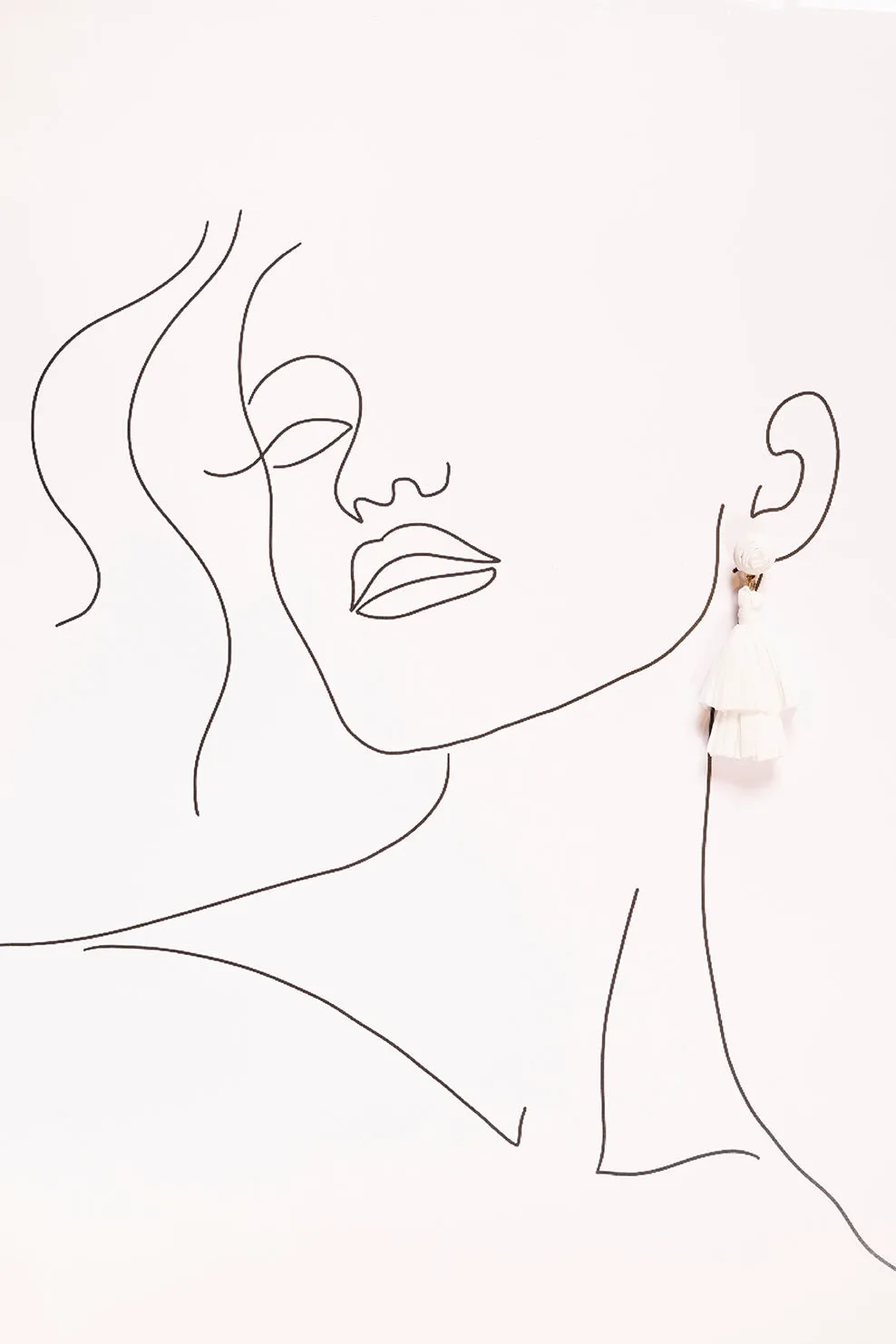 Tassel Earrings in White