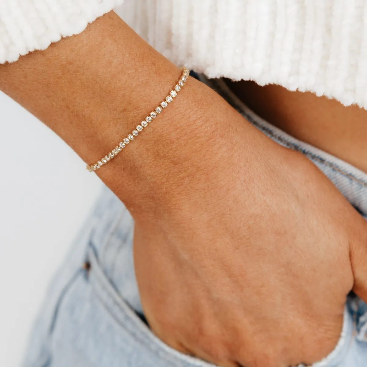 Tennis Bracelet (Gold)