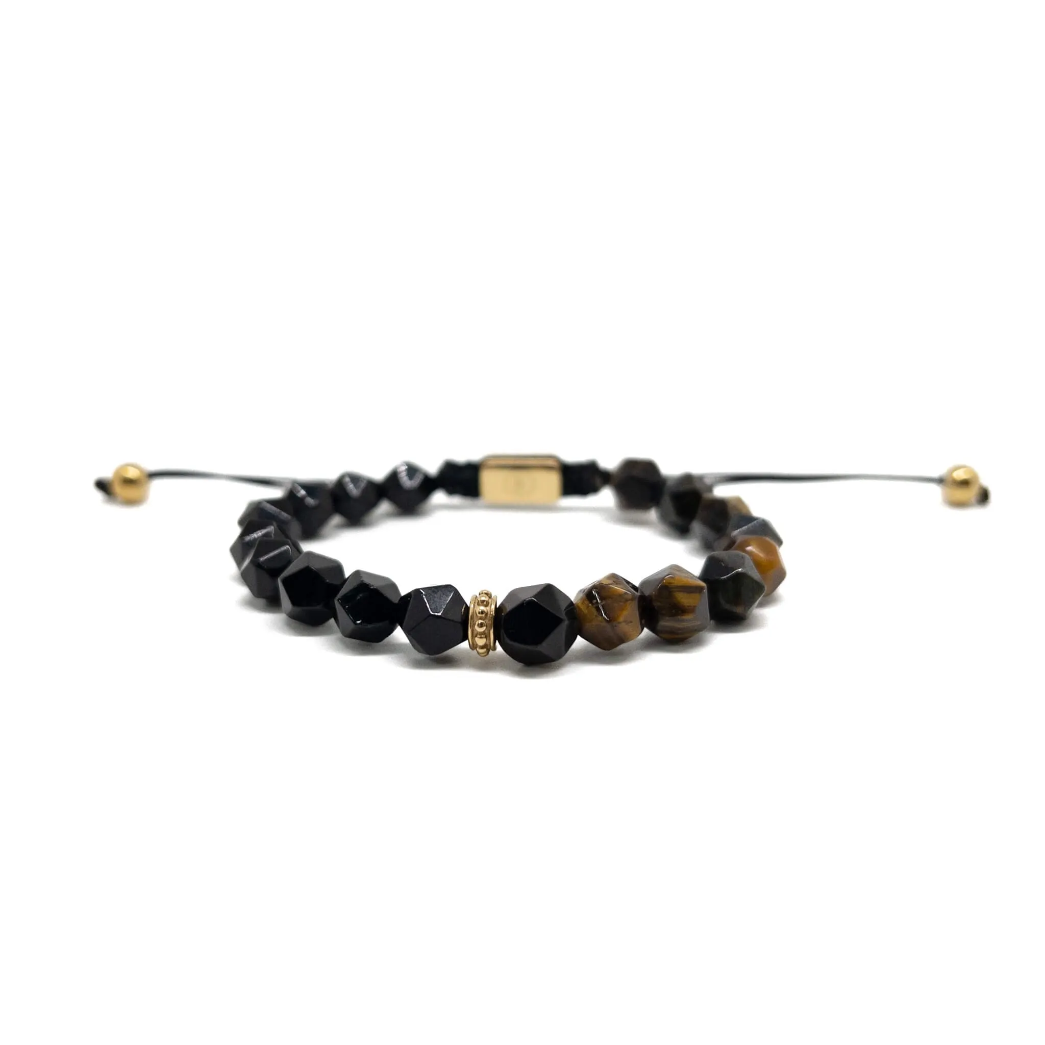 The Agate and Brown Tiger Eye Bracelet