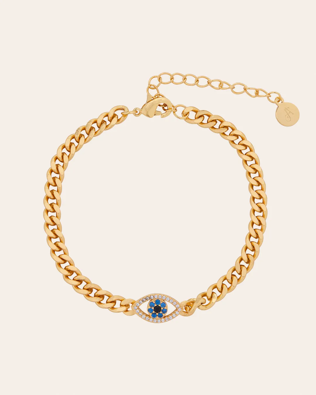 The Evil Eye chain bracelet - gold plated