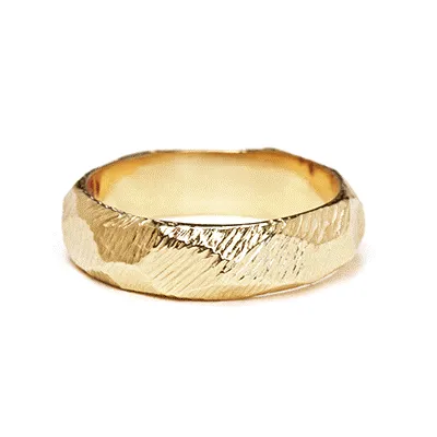 Timeless Textured Gold Men's Band