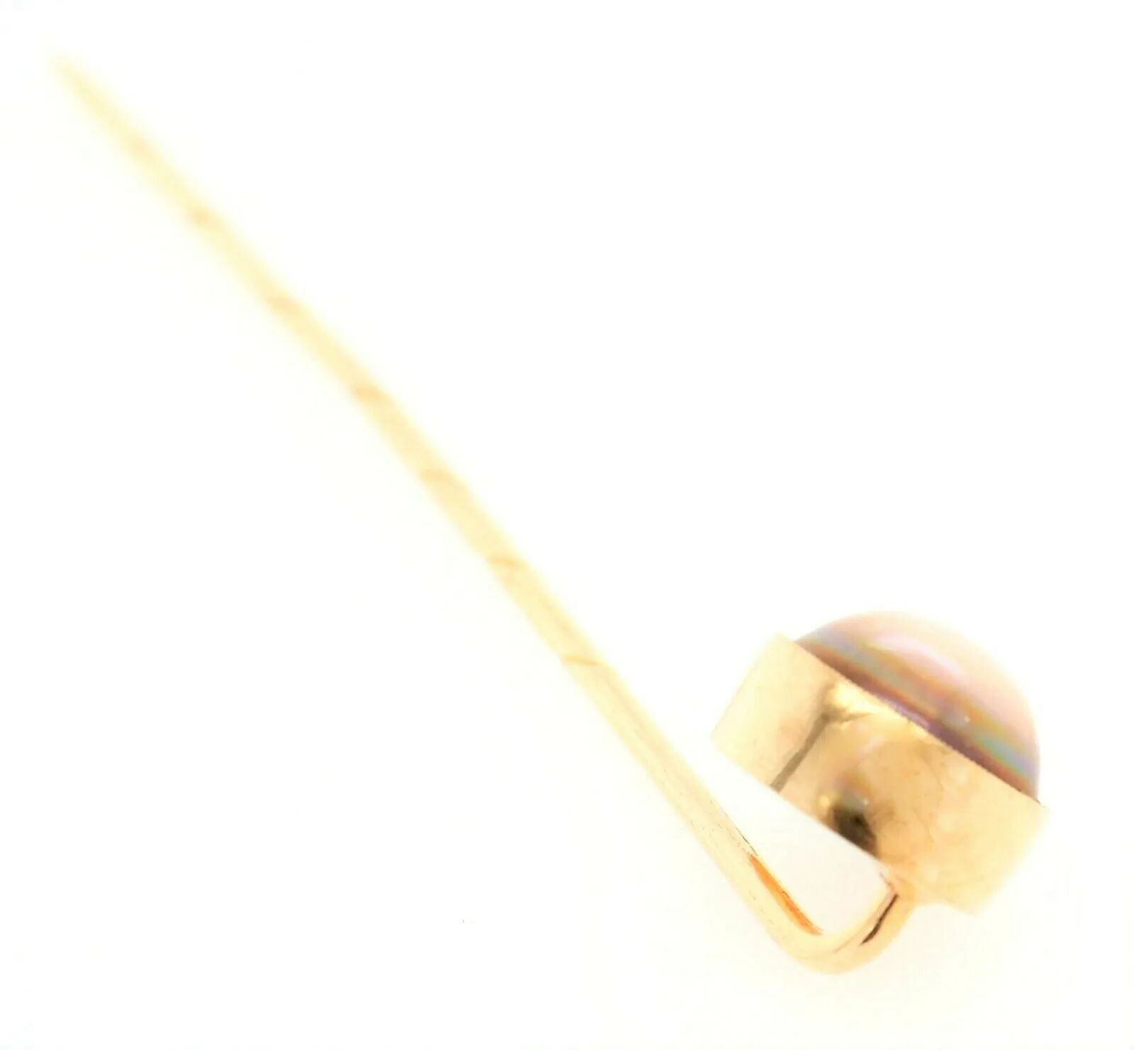 Vintage 9ct Yellow Gold & Pearl Hat/Tie/Clothing Pin