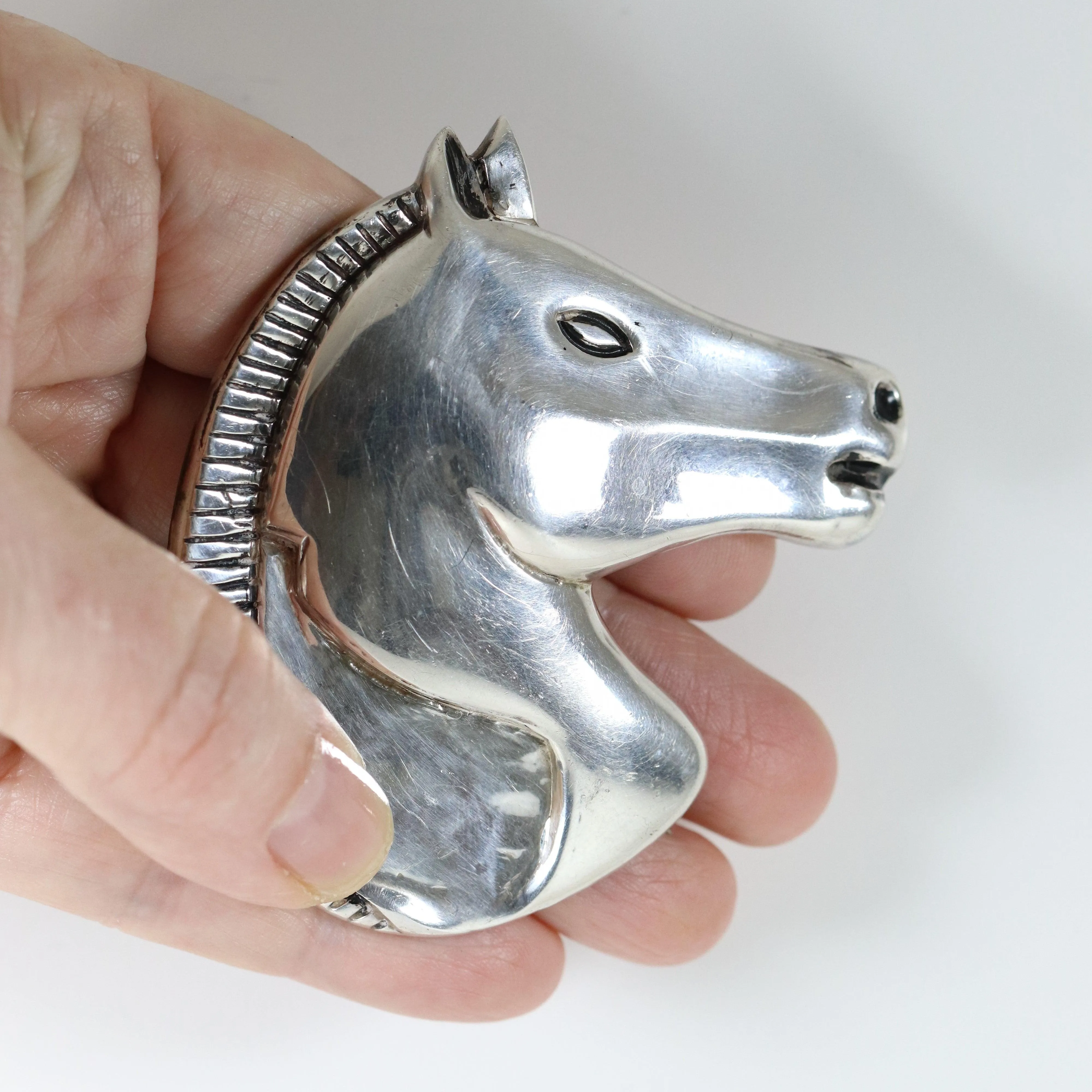 Vintage Antonio Pineda Taxco Mexican Jewelry | Rare Large Stallion Horse Brooch