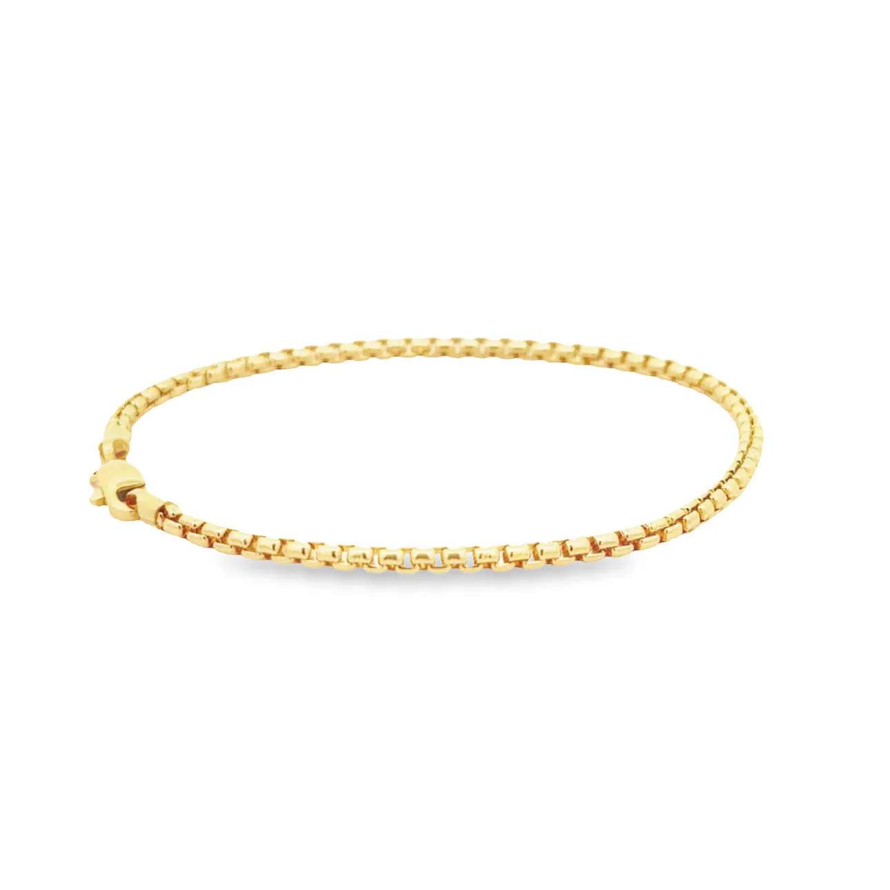 WD1143 14kt gold box chain bracelet