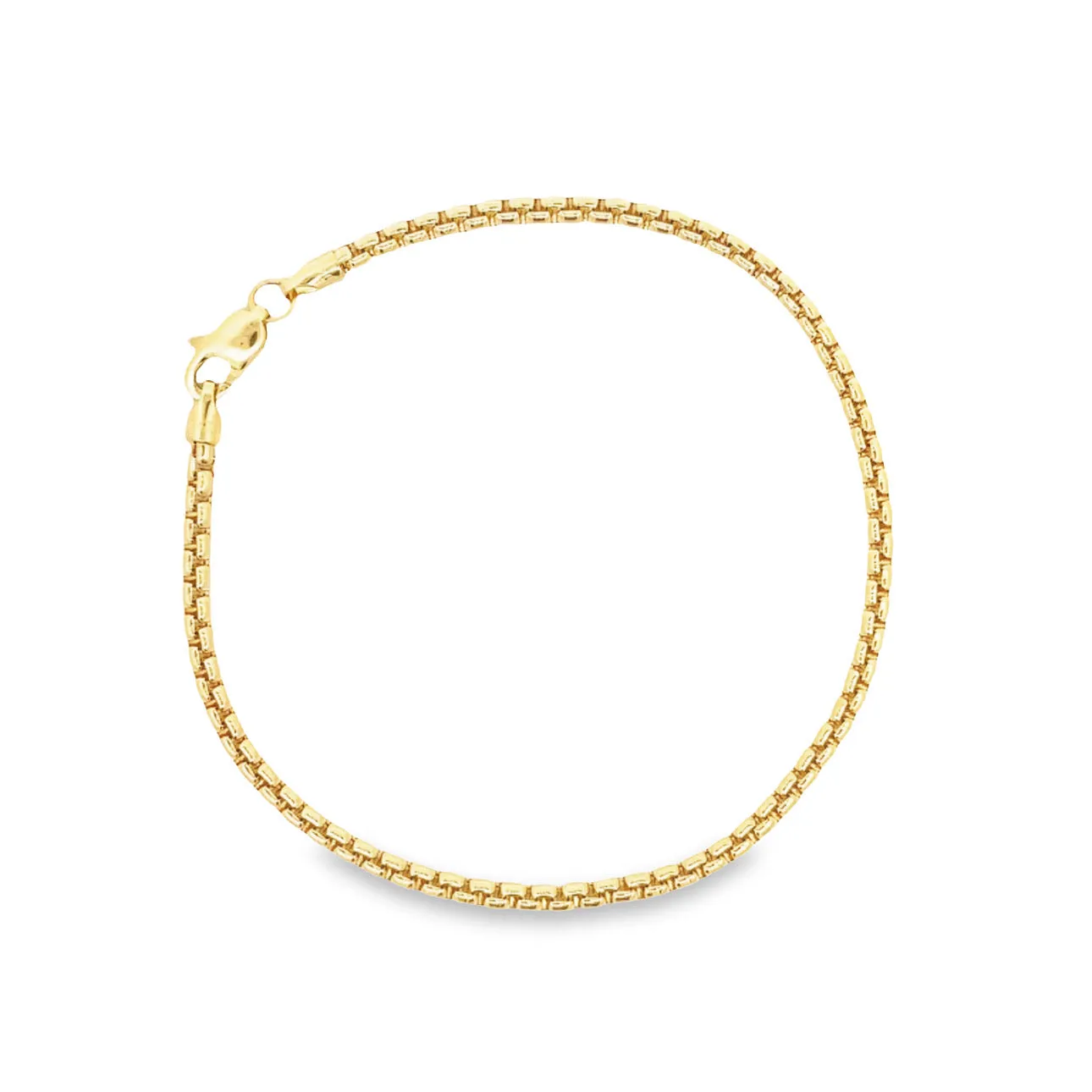 WD1143 14kt gold box chain bracelet