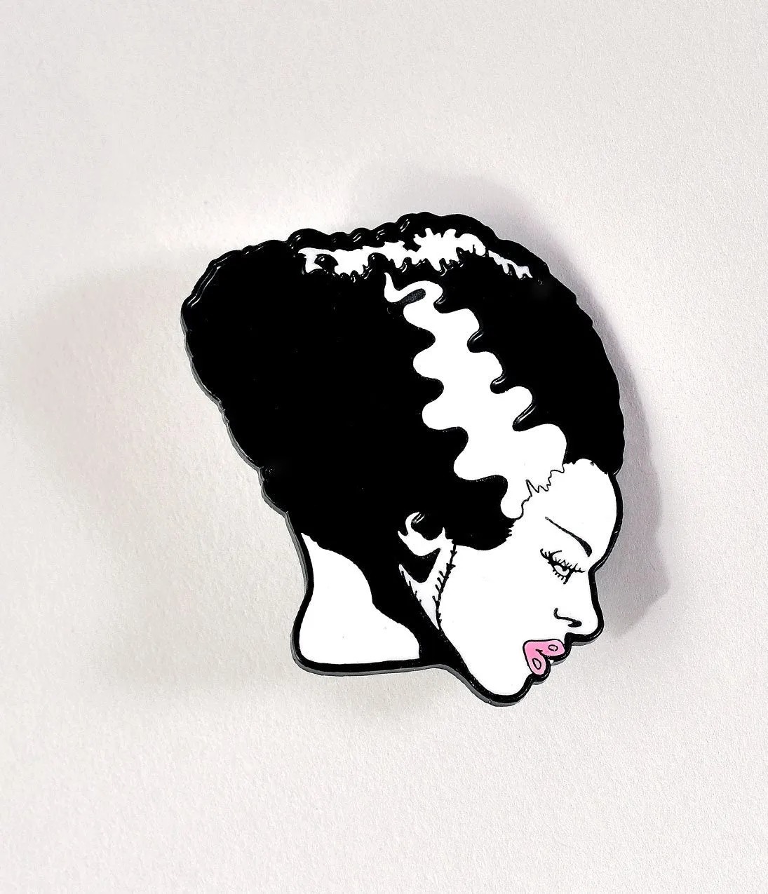 White & Green Bride & Frankenstein Glow-In-The-Dark Enamel Pin Set