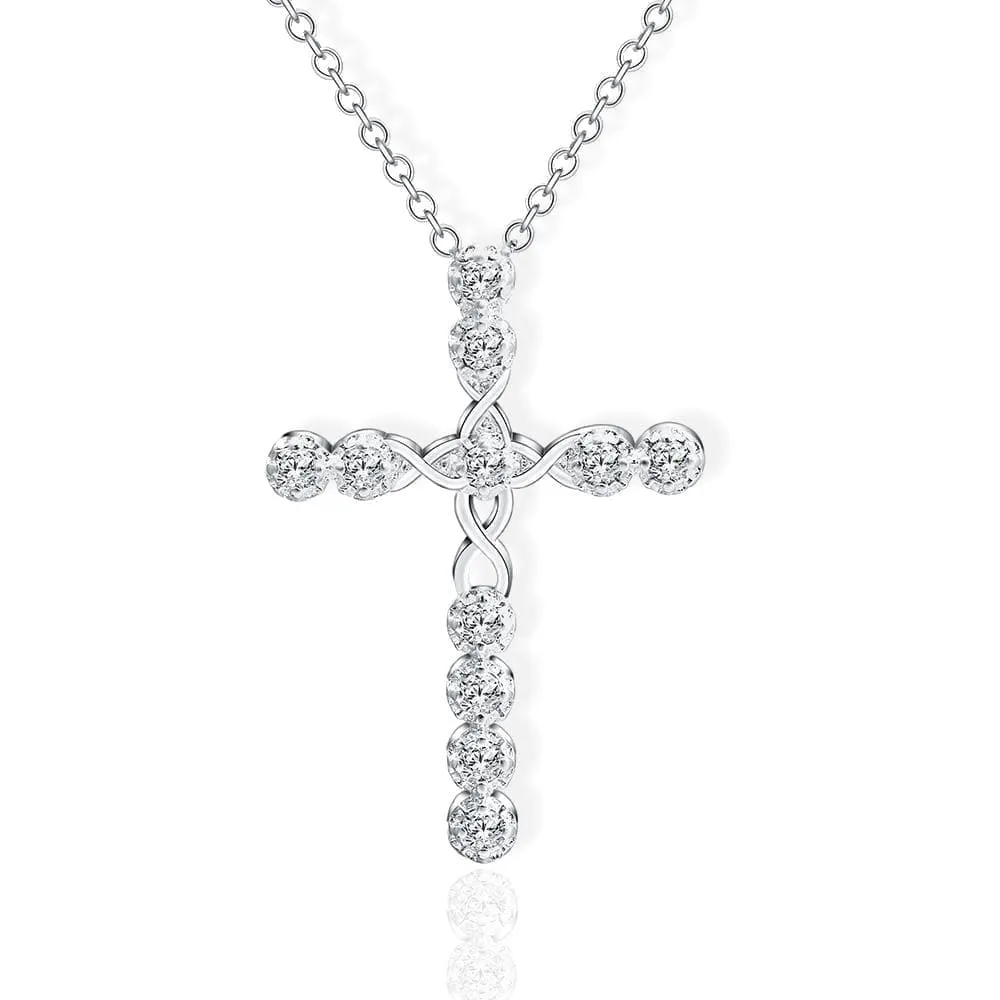 Women's Christian Necklace <br> Diamond Cross