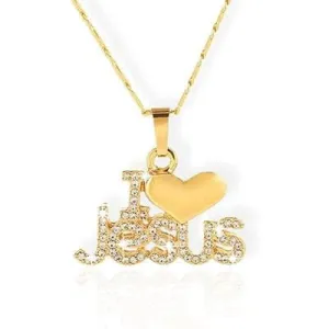 Women's Christian Necklace <br> I Love Jesus