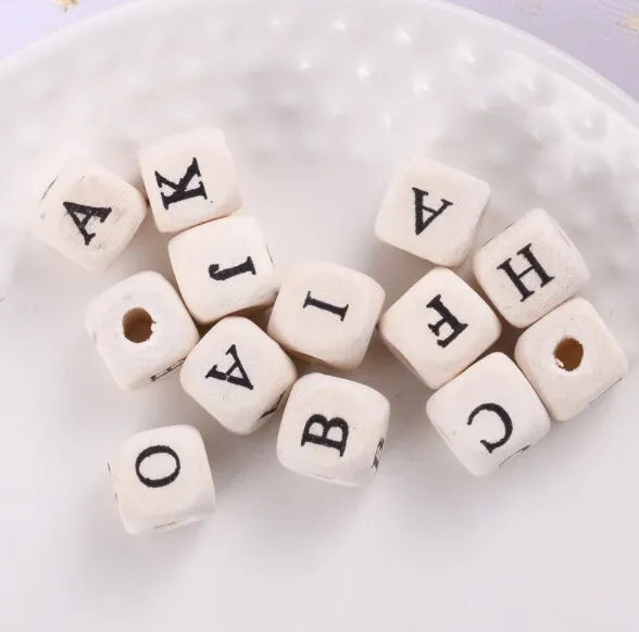 Wooden Alphabet Beads, Name Beads, Sophisticated Letter Beads for Jewelry Making, Adult Letter Beads for Bracelet, Alphabet Beads, Unique