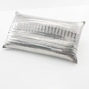 Woven Top Open Sterling Silver Clutch