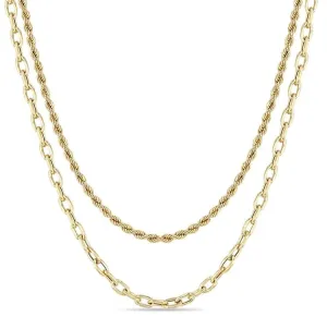 Zoe Chicco Double Layer Chain Necklace